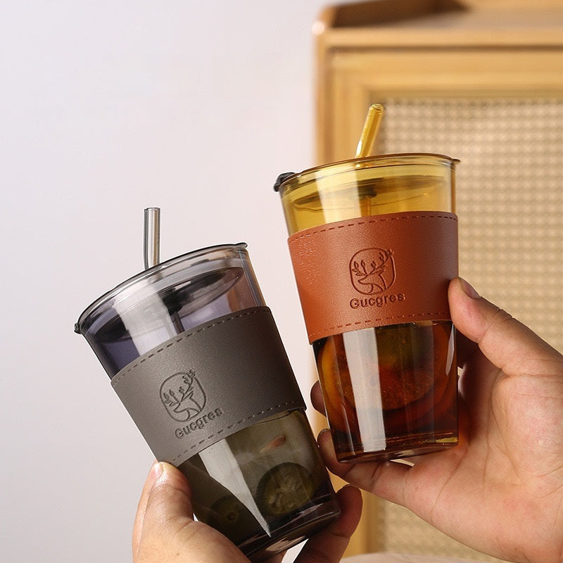 Good-looking Glass Double Drink Cup