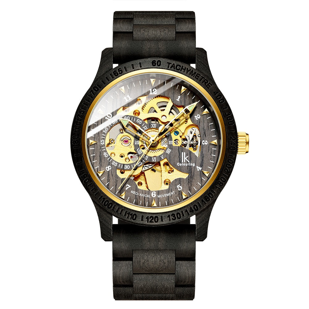 Classic Wooden Men's Mechanical Watch - Luxury Timepiece | Just Grow