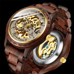 Classic Wooden Men's Mechanical Watch - Luxury Timepiece | Just Grow